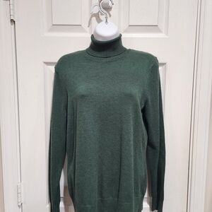 Merona Women’s Large Dark Green Long Sleeve Knit Turtleneck Pullover